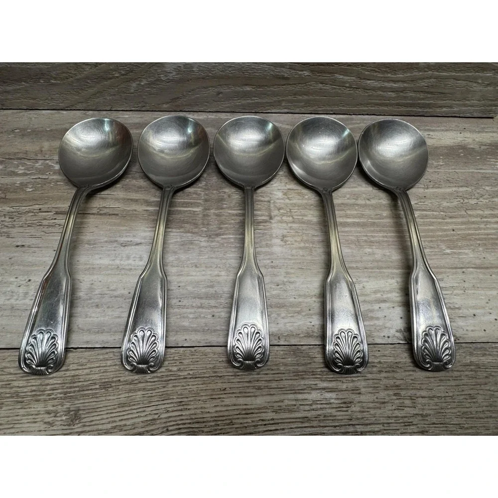World Tableware Coquille  Cream Soup Spoon Set Of 5